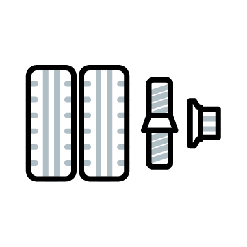 WHEEL STUDS & NUTS REAR